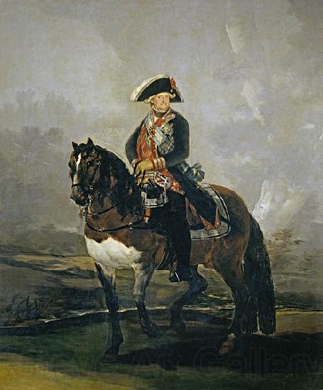 Francisco de Goya Carlos IV a caballo Spain oil painting art
